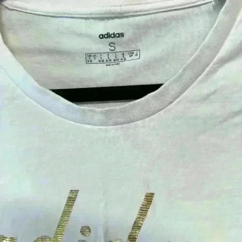 Adidas White Crew Neck Short Sleeve T-Shirt Small - Picture 2 of 4